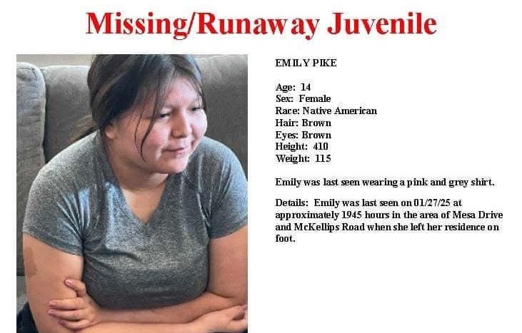 Body Found Off U.S. Highway 60 Northeast of Globe Identified as Missing 14-Year-Old Mesa Girl Emily Pike; Gila County Sheriff’s Office Launches Homicide Investigation