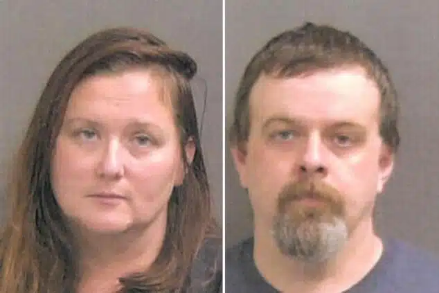 Melody and Adam Greenwood, Muncie, Indiana Parents, Charged with Child Neglect After Zip-Tying 10-Year-Old Son and Forcing Him to Stand in Corner for 12 Hours While Depriving Him of Food